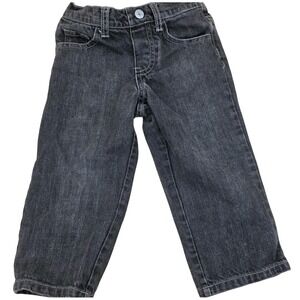 Guess Jeans Toddler‎ Boys Girls 24M Black Denim Elastic Waist Pants Vintage 90's